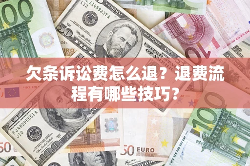 北京欠条诉讼费怎么退？退费流程有哪些技巧？