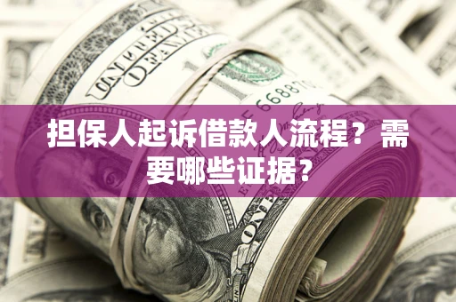 北京担保人起诉借款人流程?需要哪些证据? 北京担保人起诉借款人流程?需要哪些证据?