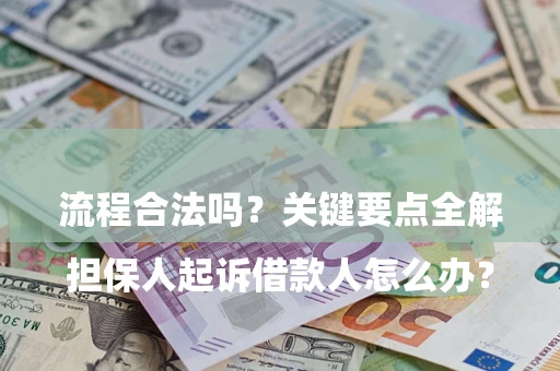 北京

担保人起诉借款人怎么办？流程合法吗？关键要点全解析