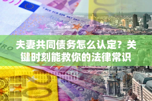 北京夫妻共同债务怎么认定？关键时刻能救你的法律常识