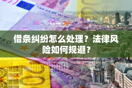 北京借条纠纷怎么处理？法律风险如何规避？